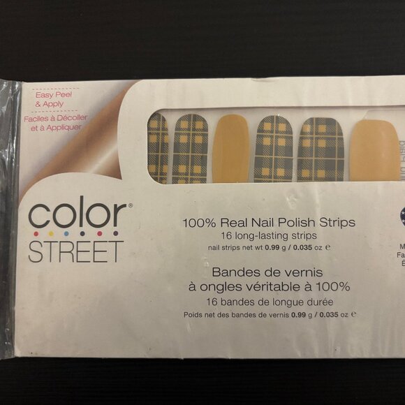 Color Street Nail Polish Stickers in Breaking Plaid - Picture 1 of 4
